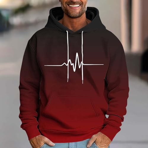 Graphic Hoodies Mens Stylish Gradient Print Drawstring Sweatshirt Loose Fit Comfy Casual Fall Clothes with Pockets2