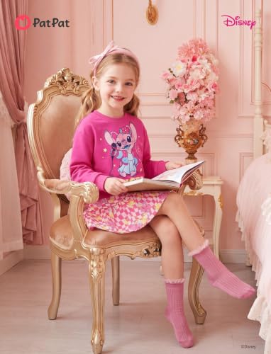 Image of Disney Girls' 2-Piece Outfit Sweatshirt Top & Pleated Skirt Set 2-9Y