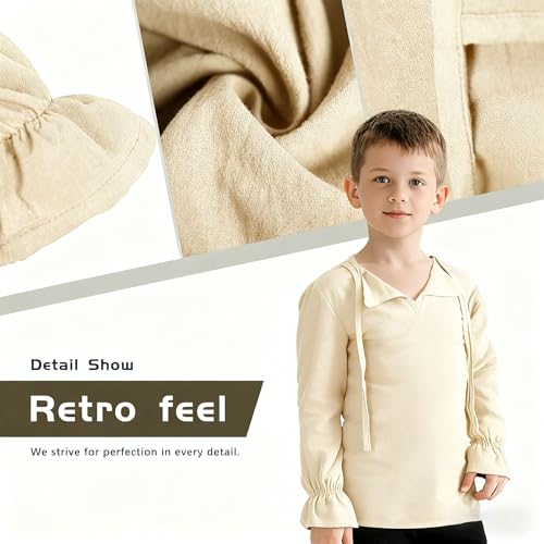 Camisa de manga larga estilo medieval para niños miniatura 3