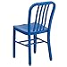 Flash Furniture Gael Commercial Grade 2 Pack Blue Metal Indoor-Outdoor Chair
