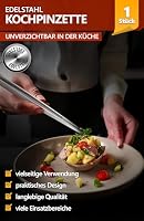 4smile Kochpinzette - Kochpinzette Edelstahl, 30 cm lang, spitze Küchenpinzette - Pinzette Küche, Camping, BBQ, Grillpinzette zum Kochen, Braten, Backen, Anrichten, Dekorieren – Ansicht 2