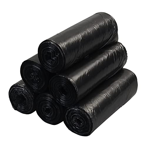 Yesdate Cubo de basura de plástico de 5 L, bolsas de basura negras, 6 rollos, 150 piezas Cover