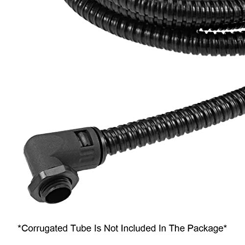 Conector de tubo corrugado AD21.2 en codo de 90 grados para canalización eléc 5