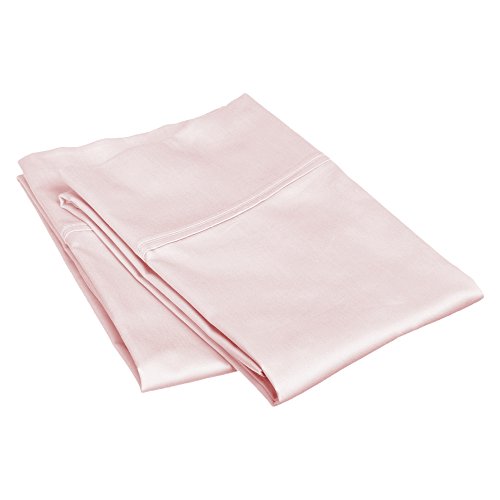 Superior 100% Premium Combed Cotton Colorfast, Soft and Smooth 2 Piece Pillowcase Cover, King - Pink