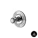 Newport Brass 3-874TR Single Handle Round Thermostatic Valve Trim with Metal Kno, Gloss Black