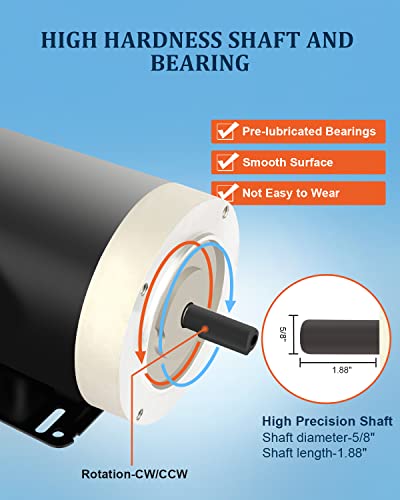 3Hp Electric Motor Three Phase Tefc Cw/Ccw Rotation 3450Rpm 2Pole 60Hz 230V/460V, 9.0A/4.5A, 5/8"Shaft Diameter #TOP3