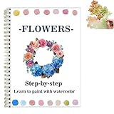 Cadernos de exercícios em aquarela, livro de colorir, cenas da natureza, fácil para iniciantes, conjunto de pintura em aquarela, artesanato, kit de pintura para exploração criativa, presente para
