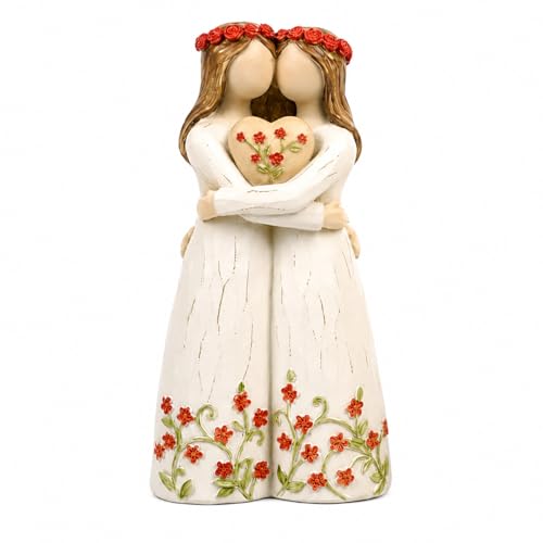 Sister Gifts from Sister, Sister Birthday Gift, Unique Red Floral Figurine - image 1