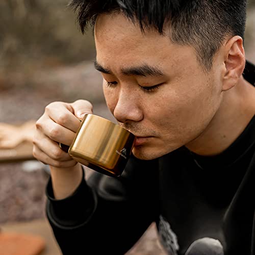 Xícaras de café de aço inoxidável,Copo de café para acampamento ao ar livre portátil para piquenique