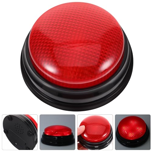 Gadpiparty Sprechender Knopf Aus Kunststoff Rap-Airhorn-Sound-Knopf Hip-Hop-Air-Horn-Trick- Mit Lichteffekt Lustige Krachmacher Rot