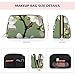 hgnblsip Dogwood Blossoms Print Leather Make Up Bag Portable Versatile Zipper Make Up Bag For Women Toiletries & Beauty Essentials