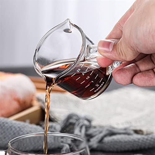 Bote de Salsa, Salsera Jarra de vidrio jarra twin spout vertiendo 7 0ml Conjunto de 2pcs Coffee Crush Sauce Jarra Milk… - Imagen 3