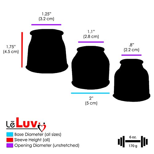 Leluv Silicone Sleeves For Easyop 2.25 Inch Vacuum Pumps 3 Large Replacement Seals #TOP4