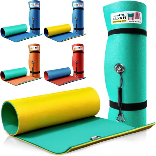 SOWKT Lily Pad Floating Mat (18 x 6 ft) - Made in USA - Premium Floating Water Mat for The Lake and Boating - Giant Floating Water Pad for Lakes | Lilly Pad Floating Water Dock