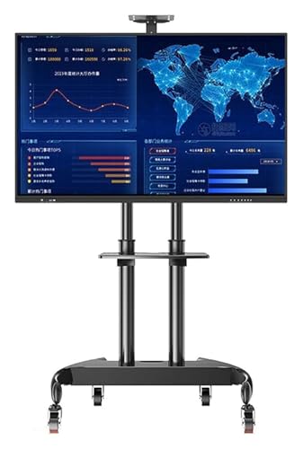 Base móvil para TV con ruedas y estantes miniatura 1