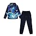 Frymappies Toddler Boys Killer Whale Hoodie and Jogger Set 5-6 Years, Kids Fashion Long Sleeve 2 Piece Outfits Hooded Sweatshirt and Sweatpants Sets for Boys Lightweight Outdoor School Sweatsuit