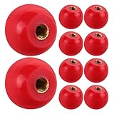 Didiseaon 10pcs Black Bakelite Ball Knobs M4 X16mm Copper Core Threaded Handles for Milling Machines and Lathes, Round Revolving Plastic Machine Handles for Industrial Hardware Use