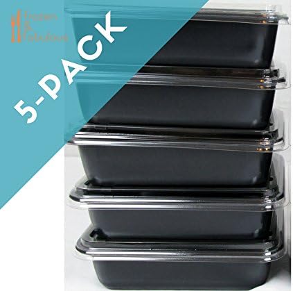Oven Safe Meal Prep Containers Oven Freezer Microwave Safe Portion Control For Food Prep Freezer To Oven Size 45 Fl Oz Holds 3 Entree Or 6 Side Dish Portions Holds Lasagna 5 Pack Set Amazon Co Uk Home