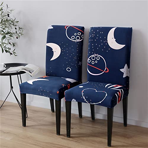 Housse de chaises 6 pièces pour masquer l'usure et les taches