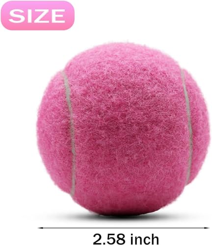 Magicorange Tennisbälle, 20 Stück, fortgeschrittene Trainings-Tennisbälle, Übungsbälle, Haustier-Hund-Spielbälle, kommen mit Netztasche für einfachen Transport (Rosa)