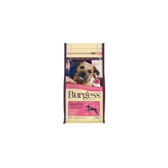 Buy Burgess Sensitive Adult Dog Salmon & Rice 2 x 12.5kg Complete