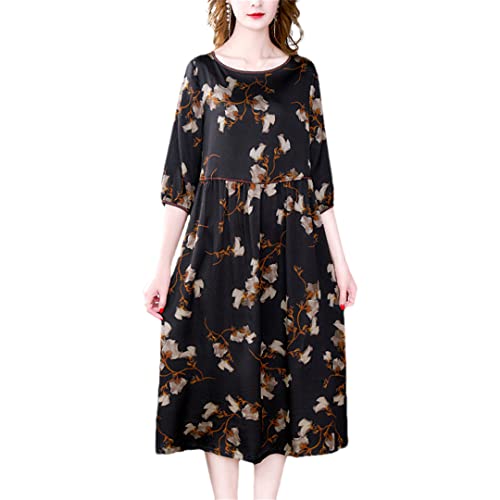 Robe en soie chinoise rétro : vêtement d'été sans manches imprimé taille L