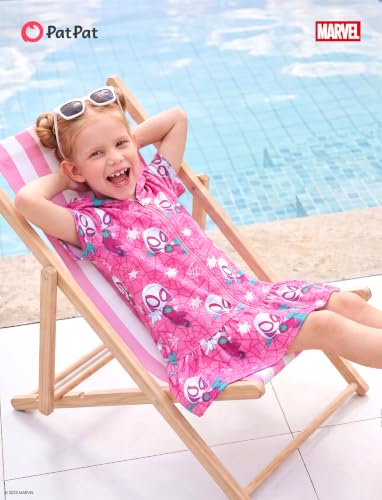 Image of Disney Princess Frozen Stitch Marvel Minnie Girl Swim Cover Up Terry Cloth Swimsuit Coverup Zip-up Bathing Suit Wrap Hooded