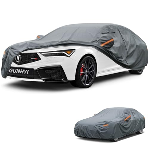 Image of GUNHYI Premium Car Cover Custom Fit Acura Integra Type S(2023-2026), 16 Layers Heavy Duty Car Cover Waterproof All Weather with Zipper Door for Sun Rain Snow Dust Uv Protection