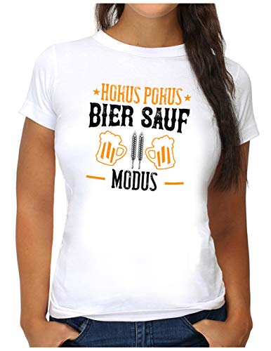 T-shirt de bière drôle cadeau original femme OM3 blanc taille XL