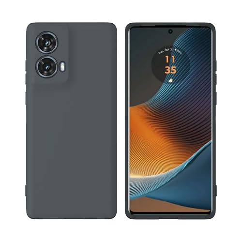 Image of FIRST MART Matte Silicone Back Cover for Motorola G85 - Grey