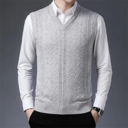 Men’S Casual V-Neck Wool Blend Knit Vest Sleeveless Pullover Sweater Waistcoat2