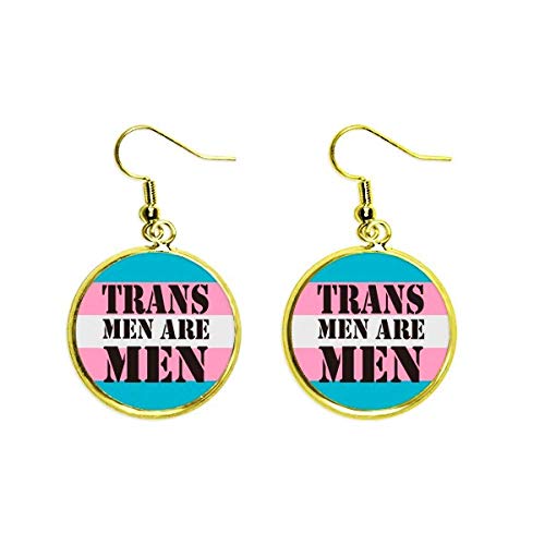 Joyería LGBT transexuales: pendientes de colgar dorados trans para mujer