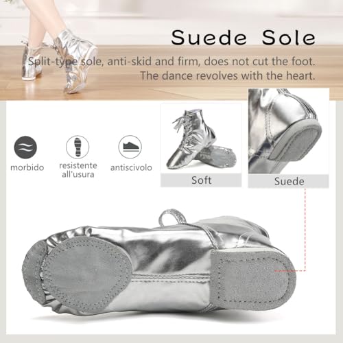 HIPPOSEUS Women Jazz Shoes Split Sole Dance Boots Ballet Dance Shoe for Men4