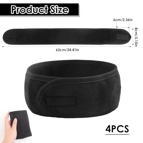 4 Pack Spa Facial Headband - Image 2