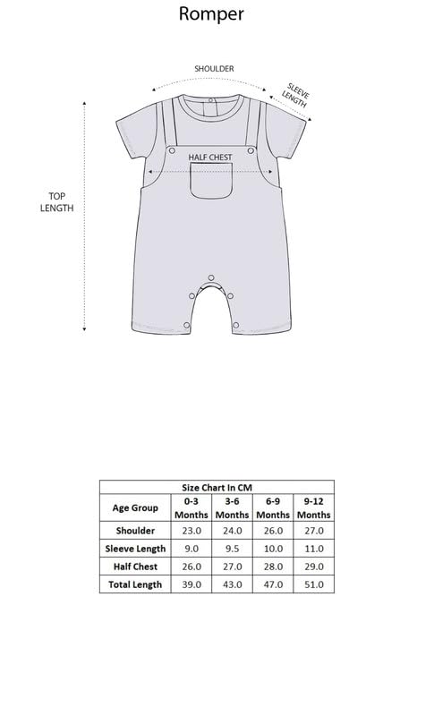 Image of BUMZEE Boys Regular Fit Half Sleeves Round Neck Cotton Romper With Attached Bow