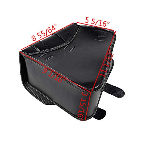 Alforjas laterales de cuero sintético negro para motocicleta compatibles con Harley Sportster XL883 XL1200 L&R miniatura 3