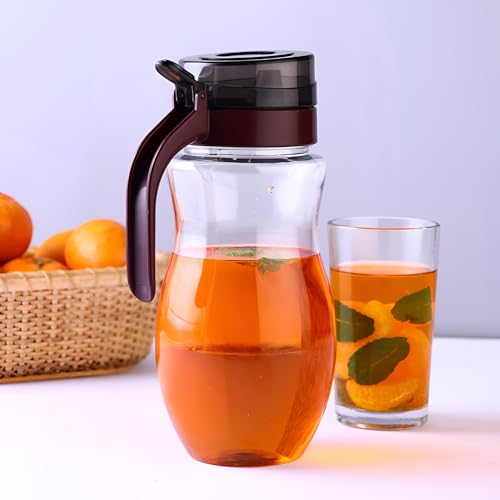 Image of Oblivion Oil Plastic Bottle Dispenser With Lid Clear Drip Free Spout Controlled - Oil Dispenser for Cooking, Easy Flow and Vinegar Bottle - Pourer Liquid Dispenser Transparent & Unbreakable (1 Ltr)