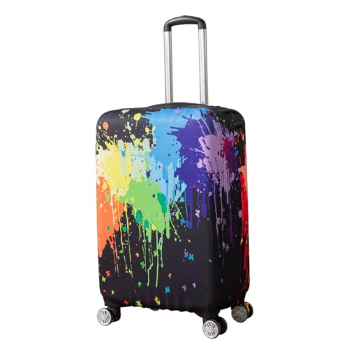 Image of HOKIPO Suitcase Covers for Trolley Suitcase, 220gsm Durable and Washable, Large (26-27inch) - Color Drip (AR-6345-D5)