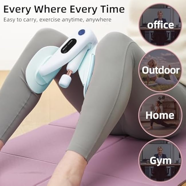 Thigh Hip Trainer Kegel Exerciser 36 LB, Leg and Inner Thigh Strength Exercise Equipment, Hip Shaper Trainer Machine£¬Blue