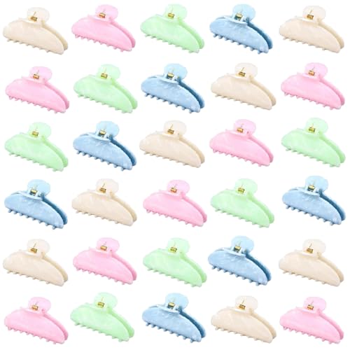Yuxung 32 Pcs Large Acrylic Hair Claw Clips Bulk for Women Cute Non Slip Jaw Clips for Thick and Thin Hair(Sweet Color)