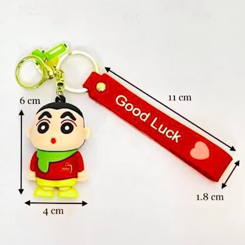 Image of MALKIN Rubber Shinchan Keychain | Keychain | Anime Keychain | Keychain For Girls | Cute Keychains | Keychains For Bike | Shinchan Toy | Shinchan Soft Toy |,Multicolor