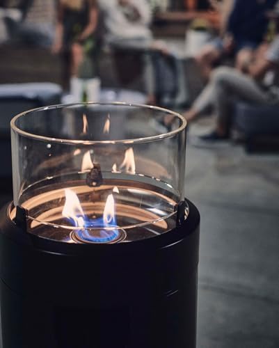Bild 5 - Enders Terrassenfeuer NOVA LED L BLACK, Gas Terrassenfeuer mit Ambientebeleuchtungen, ECO GREEN Brenner-Technologie und exzellentem Design, H102cm Ø 62cm, Schwarz #5601