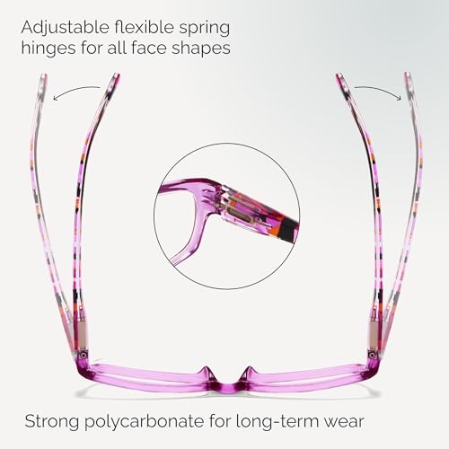 gaoye reading glasses for women 6 pack fashion readers for women men spring hinge eye glasses blue light reading glasses