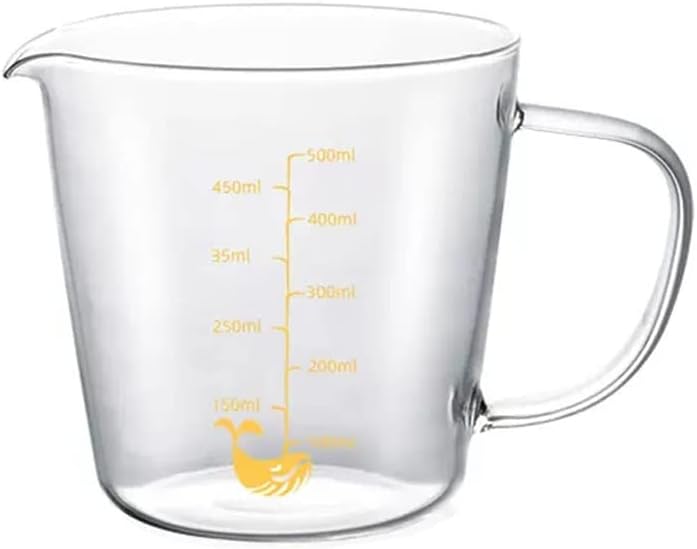 Glass Measuring Cup With Scale Milk Cup High Temperature Resistant Household Kitchen Baking Beaten Egg Cup Measuring Water Cup