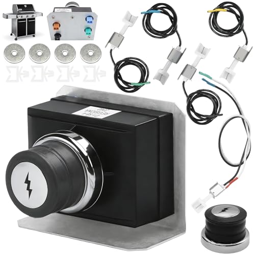 1836-13 7629 7628 Genesis Igniter Kit for Weber Genesis Grill Parts Genesis 300 SER E330 S320 E310 S310 S330 w/ Front Control, 4-Outlet Ignitor Module Replacement for Weber Starter 88826 66836 Button by PETKAO - Used condition - US$15.74