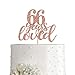 66 Rose Gold Glitter 66 Years Loved Cake Topper, Happy 66th Birthday Party Toppers Decorations, Supplies