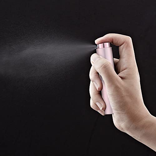 Image of Lisapack 8ML Atomizer Perfume Spray Bottle for Travel, Empty Refillable Cologne Dispenser, Portable Sprayer for Men and Women (Pink)
