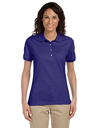Jerzees Ladies' SpotShield Jersey Polo Shirt, Deep Purple, Large