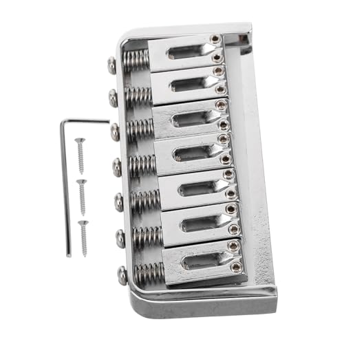 GLSTOY 7弦 テールピース サドル ギタートレモロテールピース ギター トレモロ エレキギター テールピース サドル 計器橋 亜鉛合金 Silver