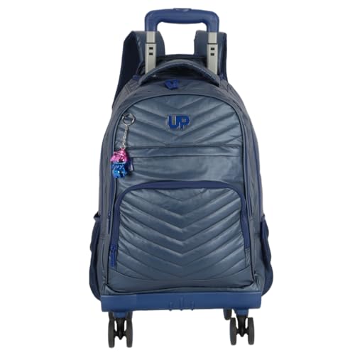 Mochila de Rodinhas 360 Grande Juvenil de Costas Crinkle Metalizado Notebook 18 Up4you